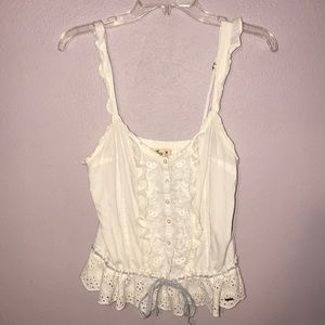 hollister white tank top
